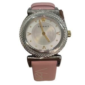 Versace VERE00118  Women's Watch silver pink Leather NEW